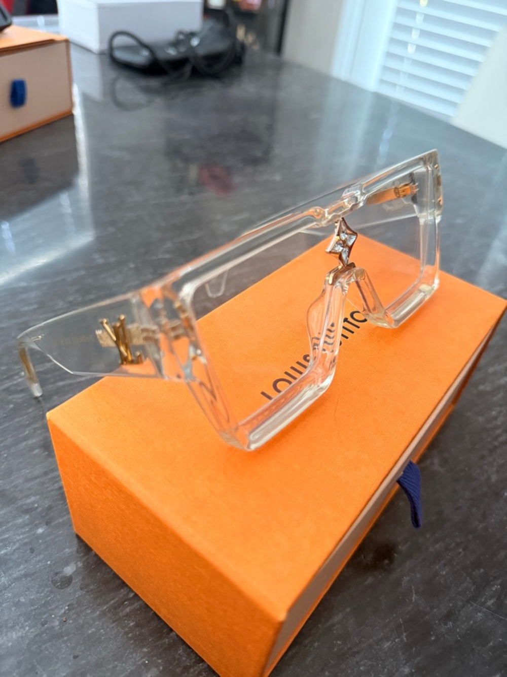 Louis Vuitton Clear Crystal-Accent cyclone Sunglasses - Picture 2 of 8